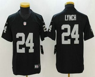 Youth Oakland Raiders #24 Marshawn Lynch Black 2017 Vapor Untouchable Stitched NFL Nike Limited Jersey