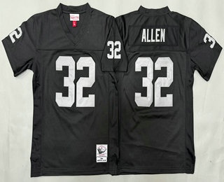 Youth Oakland Raiders #32 Marcus Allen Black 1984 Throwback Jersey
