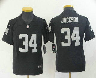 Youth Oakland Raiders #34 Bo Jackson Black 2017 Vapor Untouchable Stitched NFL Nike Limited Jersey