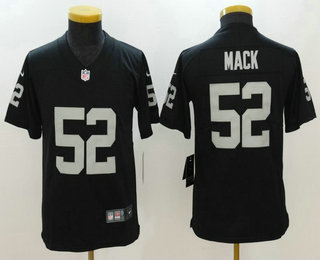 Youth Oakland Raiders #52 Khalil Mack Black 2017 Vapor Untouchable Stitched NFL Nike Limited Jersey