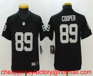 Youth Oakland Raiders #89 Amari Cooper Black 2017 Vapor Untouchable Stitched NFL Nike Limited Jersey