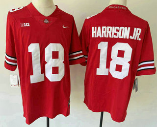 Youth Ohio State Buckeyes #18 Marvin Harrison Jr Red 2022 Vapor Untouchable Stitched Nike Jersey