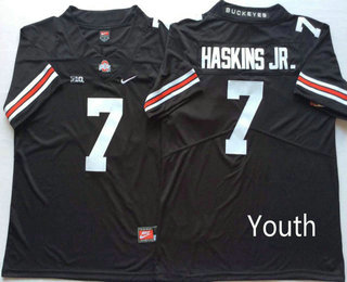 Youth Ohio State Buckeyes #7 Dwayne Haskins Jr. Black 2017 Vapor Untouchable Stitched Nike NCAA Jersey