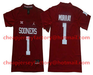 Youth Oklahoma Sooners #1 Kyler Murray Red 2017 Vapor Untouchable Stitched Nike NCAA Jersey