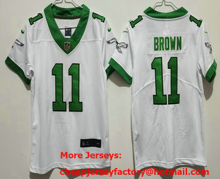 Youth Philadelphia Eagles #11 AJ Brown Limited White Alternate Vapor Jersey