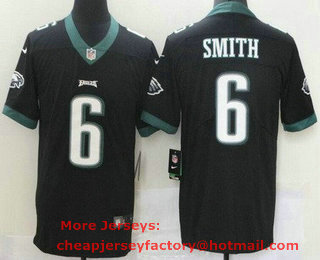 Youth Philadelphia Eagles #6 DeVonta Smith Black 2021 Vapor Untouchable Stitched NFL Nike Limited Jersey