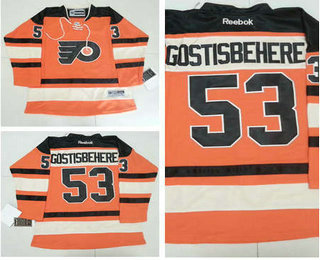 Youth Philadelphia Flyers #53 Shayne Gostisbehere Reebok Premier Orange Alternate Jersey