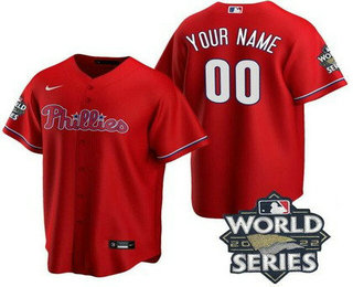 Youth Philadelphia Phillies Customized Red 2022 World Series Cool Base Jersey