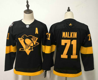 Youth Pittsburgh Penguins #71 Evgeni Malkin Black 2019 Stadium Series Adidas Stitched NHL Jersey