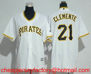 Youth Pittsburgh Pirates #21 Roberto Clemente White Home Stitched MLB Cool Base Jersey