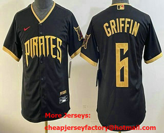 Youth Pittsburgh Pirates #6 Konnor Griffin Black 2026 City Connect Stadium Jersey