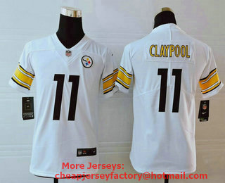 Youth Pittsburgh Steelers #11 Chase Claypool White 2020 Vapor Untouchable Stitched NFL Nike Limited Jersey