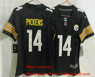 Youth Pittsburgh Steelers #14 George Pickens  Black 2022 Vapor Untouchable Stitched NFL Nike Limited Jersey