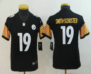 Youth Pittsburgh Steelers #19 JuJu Smith-Schuster Black 2017 Vapor Untouchable Stitched NFL Nike Limited Jersey