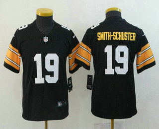 Youth Pittsburgh Steelers #19 JuJu Smith-Schuster Black NEW 2018 Vapor Untouchable Stitched NFL Nike Limited Jersey