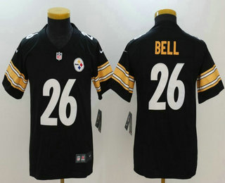 Youth Pittsburgh Steelers #26 Le'Veon Bell Black 2017 Vapor Untouchable Stitched NFL Nike Limited Jersey