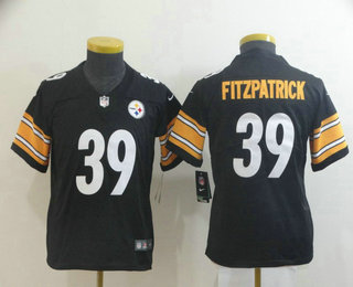Youth Pittsburgh Steelers #39 Minkah Fitzpatrick Black 2017 Vapor Untouchable Stitched NFL Nike Limited Jersey