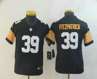 Youth Pittsburgh Steelers #39 Minkah Fitzpatrick Black 2017 Vapor Untouchable Stitched NFL Nike Throwback Limited Jersey