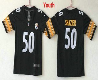 Youth Pittsburgh Steelers #50 Ryan Shazier Black 2017 Vapor Untouchable Stitched NFL Nike Limited Jersey