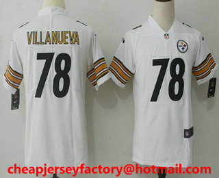 Youth Pittsburgh Steelers #78 Alejandro Villanueva White 2017 Vapor Untouchable Stitched NFL Nike Limited Jersey