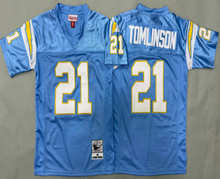 Youth San Diego Chargers #21 LaDainian Tomlinson Light Blue 2002 Throwback Jersey