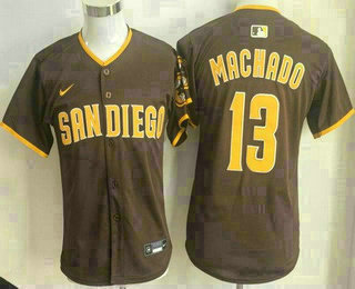 Youth San Diego Padres #13 Manny Machado Brown Limited Jersey