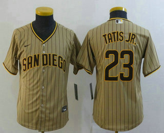 Youth San Diego Padres #23 Fernando Tatis Jr. Grey Stitched MLB Cool Base Nike Jersey