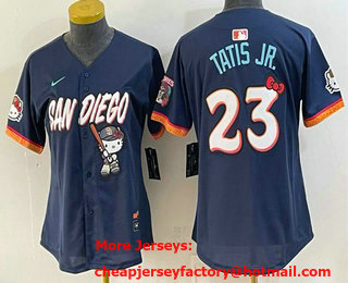 Youth San Diego Padres X Hello Kitty #23 Fernando Tatis Jr Navy 2026 City Connect Stadium Jersey