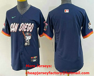 Youth San Diego Padres X Hello Kitty Blank Navy 2026 City Connect Stadium Jersey