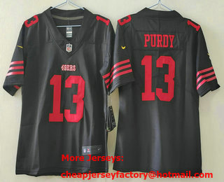 Youth San Francisco 49ers #13 Brock Purdy Limited Black 2022 Vapor Jersey