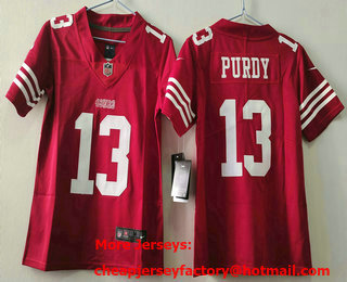 Youth San Francisco 49ers #13 Brock Purdy Limited Red 2022 Vapor Jersey