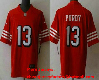 Youth San Francisco 49ers #13 Brock Purdy Limited Red Alternate Vapor Jersey
