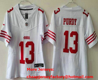 Youth San Francisco 49ers #13 Brock Purdy Limited White FUSE Vapor Jersey