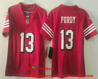 Youth San Francisco 49ers #13 Brock Purdy New Red 2022 Color Rush Vapor Limited Jersey