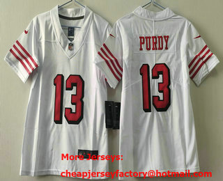 Youth San Francisco 49ers #13 Brock Purdy White 2022 Color Rush Vapor Limited Jersey