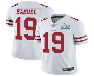 Youth San Francisco 49ers #19 Deebo Samuel White 2020 Super Bowl LIV Vapor Untouchable Stitched NFL Nike Limited Jersey