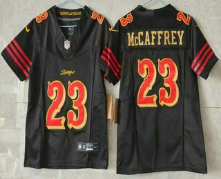 Youth San Francisco 49ers #23 Christian McCaffrey Limited Black Rivalries FUSE Vapor Jersey