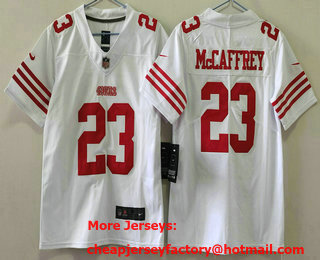 Youth San Francisco 49ers #23 Christian McCaffrey White Limited Vapor Jersey