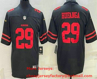 Youth San Francisco 49ers #29 Talanoa Hufanga Limited Black Vapor Jersey