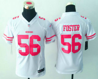 Youth San Francisco 49ers #56 Reuben Foster White Road Stitched NFL Nike Game Jersey