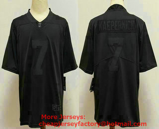 Youth San Francisco 49ers #7 Colin Kaepernick All Black Vapor Untouchable Limited Jersey