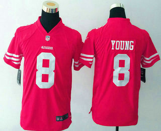 Youth San Francisco 49ers #8 Steve Young Red Team Color NFL Nike Game Jersey