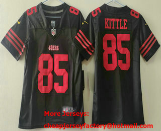 Youth San Francisco 49ers #85 George Kittle Black Limited Vapor Jersey