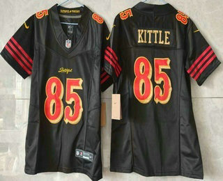 Youth San Francisco 49ers #85 George Kittle Limited Black Rivalries FUSE Vapor Jersey