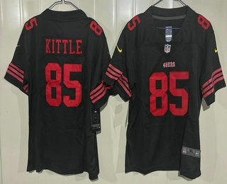 Youth San Francisco 49ers #85 George Kittle Limited Black Vapor Jersey