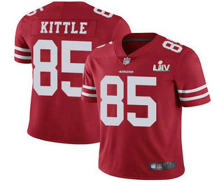 Youth San Francisco 49ers #85 George Kittle Red 2020 Super Bowl LIV Vapor Untouchable Stitched NFL Nike Limited Jersey