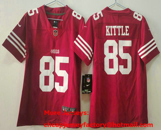 Youth San Francisco 49ers #85 George Kittle Red Limited Vapor Jersey