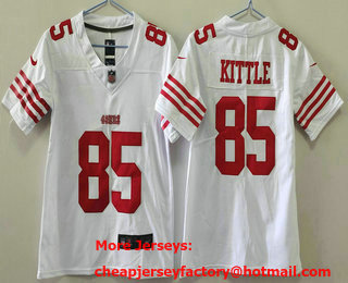 Youth San Francisco 49ers #85 George Kittle White Limited Vapor Jersey