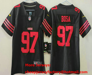Youth San Francisco 49ers #97 Nick Bosa Black Limited Vapor Jersey