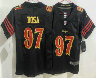 Youth San Francisco 49ers #97 Nick Bosa Limited Black Rivalries Vapor Jersey